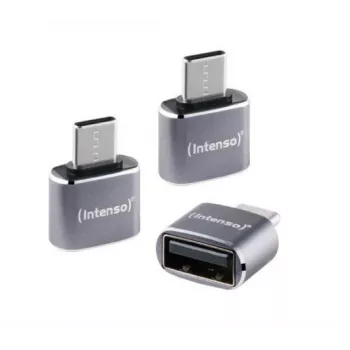 Intenso A480C προσαρμογέας USB-A σε USB-C, USB 3.0, μαύρο