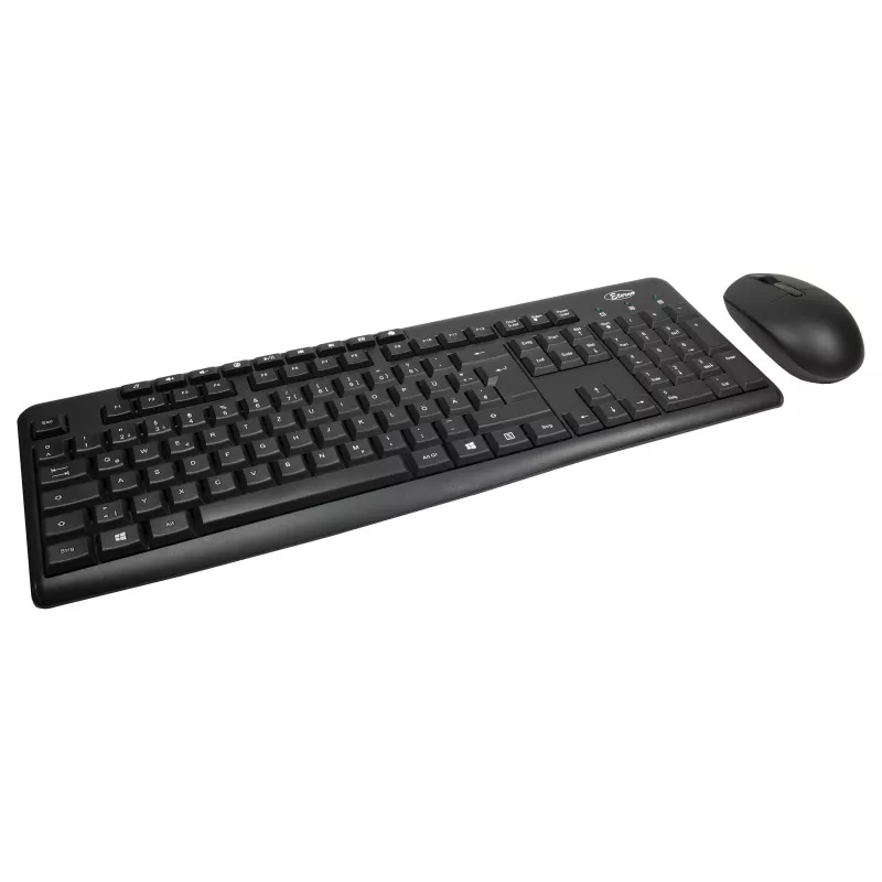 Inter-Tech AC KB-208 Ασύρματο σετ πληκτρολογίου και ποντικιού, μαύρο (88884137)