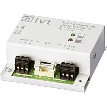 IVT Ηλιακός ρυθμιστής φόρτισης 12/24 V, 8 A, PWM
