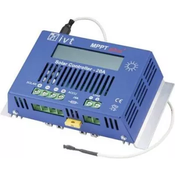 IVT ηλιακός ρυθμιστής φόρτισης 12V/24V 20A MPPTplus 20A με οθόνη LCD 200036