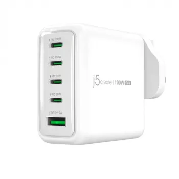 J5CREATE 100W GaN USB-C Φορτιστής 5 Θυρών