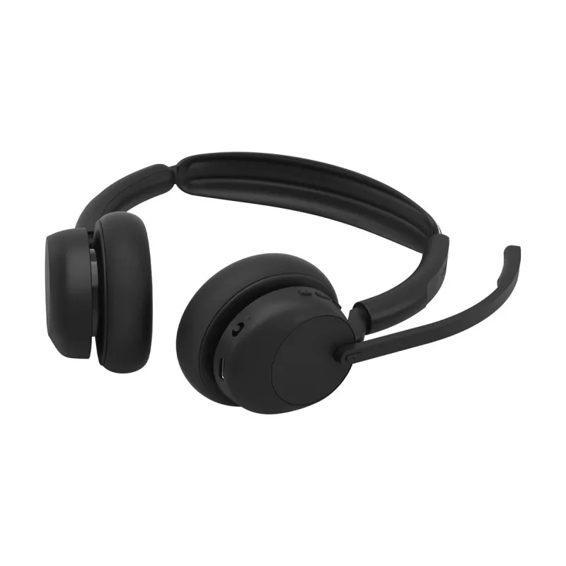Jabra Evolve3 45 UC Stereo Headset, Link 390c, Σταθμός φόρτισης, Μαύρο