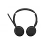 Jabra Evolve3 45 Stereo Headset με Link 390a προσαρμογέα USB-A και βάση, UC-πιστοποιημένο, Μαύρο
