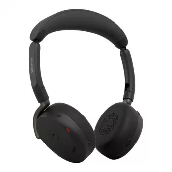 Jabra Evolve3 65 Flex MS Ασύρματο Bluetooth On-Ear Headset με προσαρμογέα Link 390c, Μαύρο