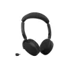 Jabra Evolve3 65 Flex MS Ασύρματο Bluetooth On-Ear Headset με προσαρμογέα Link 390c, Μαύρο