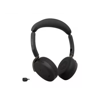Jabra Evolve3 65 Flex MS Ασύρματο Bluetooth On-Ear Headset με προσαρμογέα Link 390c, Μαύρο