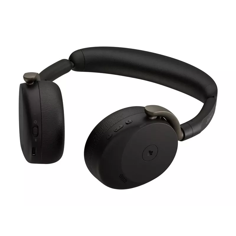 Jabra Evolve3 65 Flex MS Ασύρματο Bluetooth On-Ear Headset με προσαρμογέα Link 390c, Μαύρο