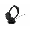 Jabra Evolve3 65 Flex UC Headset, Link 390c, Wireless Charging Pad, Μαύρο