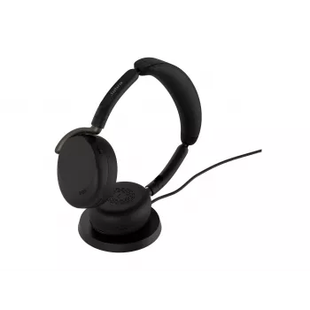 Jabra Evolve3 65 Flex UC Headset, Link 390c, Wireless Charging Pad, Μαύρο
