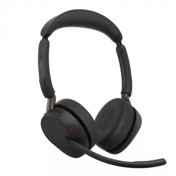 Jabra Evolve3 65 UC Stereo Headset, Link 390c, Μαύρο