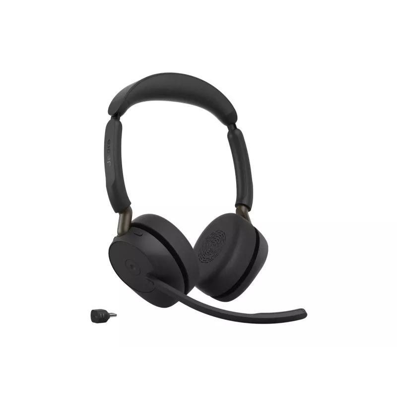 Jabra Evolve3 65 MS Stereo Ασύρματο headset με Link 390c, Μαύρο
