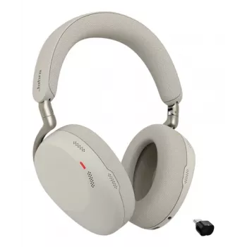 Jabra Evolve3 85 UC Ασύρματο Over-Ear Headset με ενεργή ακύρωση θορύβου και προσαρμογέα Link 390C, Warm Grey