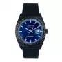 JASON HYDE MAN JH30008 40mm ρολόι quartz analog μαύρο καντράν λουράκι δέρμα