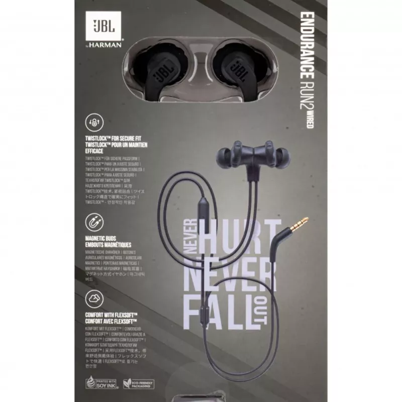 JBL Endurance Run 2 Ενσύρματα Ακουστικά Αδιάβροχα - Μαύρο