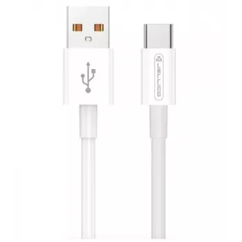 Jellico B1 Durable-Soft Universal USB σε USB-C Καλώδιο Δεδομένων & Γρήγορης Φόρτισης PD 20W 1m Λευκό