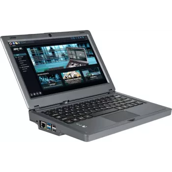 Joy-it JP-Notebook-Pi5 Raspberry Pi 5 κιτ θήκης notebook με οθόνη αφής IPS 7 inch, πληκτρολόγιο QWERTY, μπαταρία 6000mAh, ανεμιστήρα, θήκη αποθήκευσης και τροφοδοτικό USB-C 45W - Μαύρο