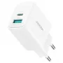 Joyroom 20W Διπλής Θύρας (USB-A + USB-C) Φορτιστής EU Plug Λευκό