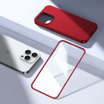 Joyroom 360 Full Case Θήκη εμπρός και πίσω για iPhone 13 Pro Max + προστατευτικό μεμβράνη tempered glass Κόκκινο (JR-BP928 Κόκκινο)