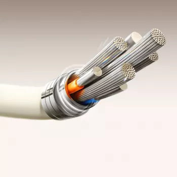 JOYROOM S-A53 Καλώδιο USB-A σε USB-C με Φωσφορίζουσα Άκρη 1,2 m Μπεζ