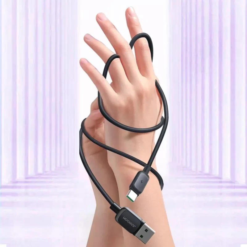 JOYROOM S-AC027A141B καλώδιο USB-A σε Lightning πλεκτό 1,2 m, μαύρο