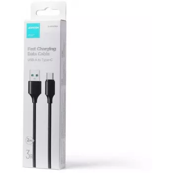 JOYROOM S-UC027A9 καλώδιο USB-A σε USB-C 2M μαύρο 3A γρήγορη φόρτιση & συγχρονισμός δεδομένων