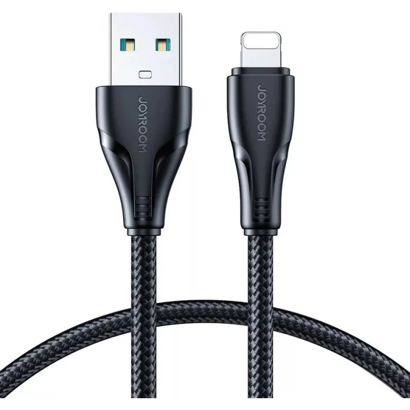 JOYROOM S-UL012A11 καλώδιο USB-A σε Lightning πλεκτό 1,2 m μαύρο