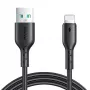 Joyroom SA26-AL3 USB-A σε Lightning καλώδιο Flash Charge, 3A, 1m, Μαύρο
