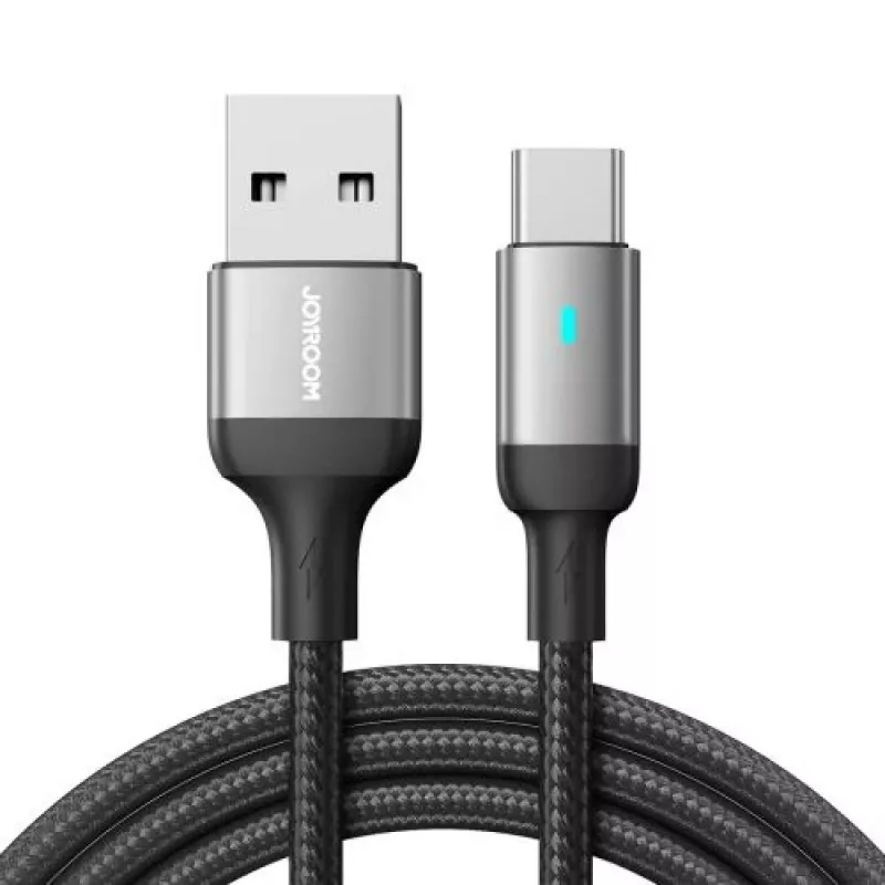 JOYROOM Καλώδιο δεδομένων USB-A σε USB-C, 3A, 1,2m, μαύρο (S-UC027A10)