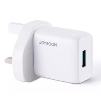 Joyroom USB επιτοίχιος φορτιστής 2.1A βύσμα UK (L-1A101) λευκό