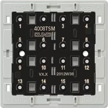 Jung 4008 TSM Μονάδα διακόπτη, 1-πολικός, 250 V AC, 10 A, βύσματα βιδωτά, χωνευτή, Λευκό