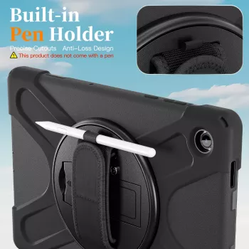 JUST MUST JM Rugged Case Grip για Samsung Galaxy Tab A11+ με ιμάντα μεταφοράς μαύρο