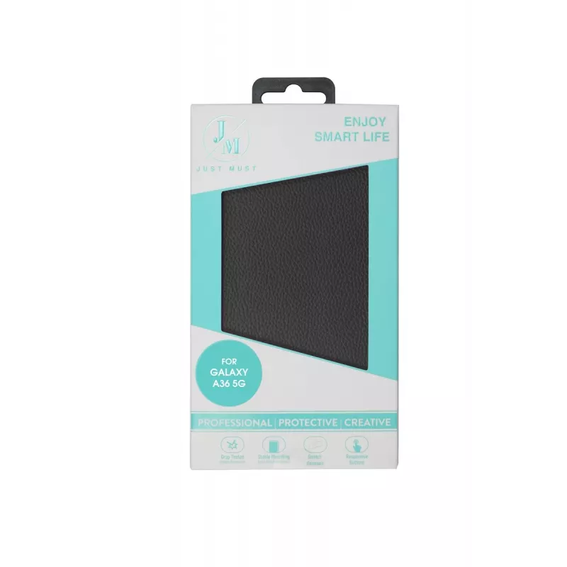 JUST MUST JM STAND FLIP CASE για Galaxy A36, Μαύρο