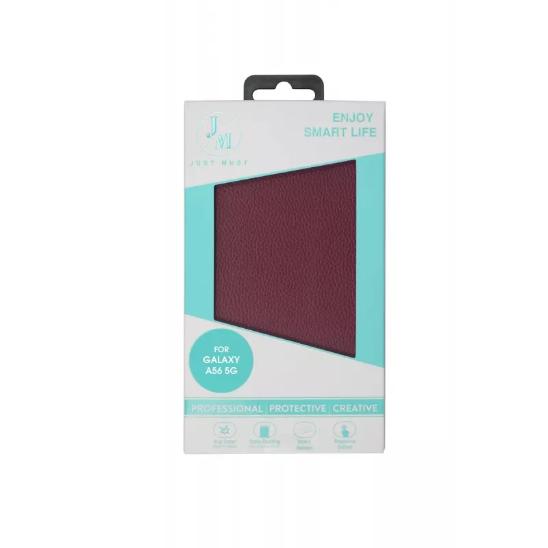 JUST MUST JM STAND FLIP CASE για Galaxy A56, Βυσσινί