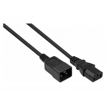 Kabelmeister C20 σε C13 καλώδιο επέκτασης τροφοδοσίας, 2m, μαύρο
