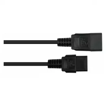 Kabelmeister Καλώδιο επέκτασης IEC C20 σε C19 – 2 m, Μαύρο