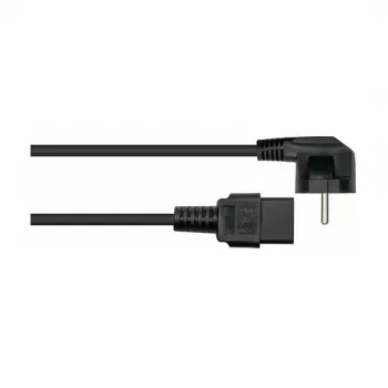 Kabelmeister καλώδιο τροφοδοσίας Schuko (CEE 7/4) σε C19, 1m, 90° γωνιακό, μαύρο