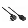 Kabelmeister καλώδιο τροφοδοσίας Schuko (CEE 7/4) σε C19, 1m, 90° γωνιακό, μαύρο