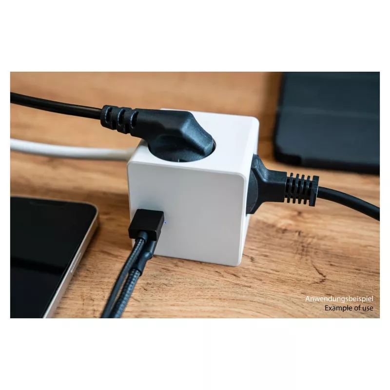 kabelmeister Κουτί Πριζών 3 Πρίζες με USB-C και USB-A, Λευκό, 2m