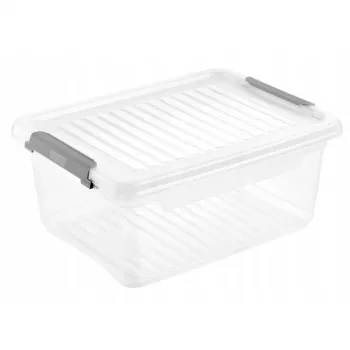 keeeper Clipbox Leonie κουτί αποθήκευσης με καπάκι, 11,4 L, διαφανές, στοιβαζόμενο, κατάλληλο για τρόφιμα, χωρίς BPA, κλιπ κλειδώματος, 37,5 x 28,5 x 16 cm