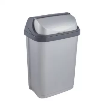keeeper Rasmus Κάδος απορριμμάτων 10L με περιστρεφόμενο καπάκι, Ανοιχτό ασημί