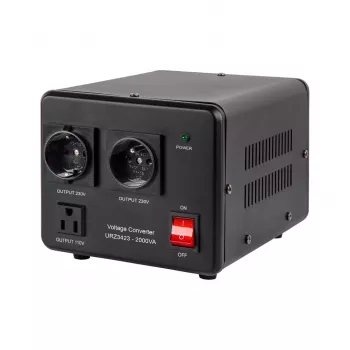 KEMOT μετασχηματιστής τάσης 1600 W / 2000 VA Step-Up/Down 110V-230V