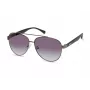 Kenneth Cole KC1394-5908B Ανδρικά Ορθογώνια Γυαλιά ηλίου - Γυαλιστερός Μαύρος Σκελετός, Γκρι Καπνού Φακοί