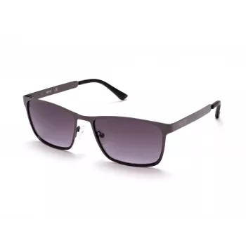 KENNETH COLE MAN KC1329-5709B Ορθογώνια γυαλιά ηλίου - Γυαλιστερός μαύρος σκελετός, φακοί καπνού, 57 mm