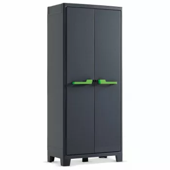 KETER ντουλάπα κήπου Moby αδιάβροχη 182x80x44cm γκρι/μαύρο
