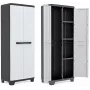 Keter Linear Cabinet Πρόσθετα ράφια 68x39x173cm συσκευασία 2 τεμ. γκρι/μαύρο