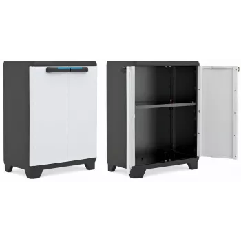 KETER LINEAR CABINET LOW 68x39x90cm μαύρο/γκρι