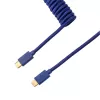 Keychron Coiled Aviator μπλε καλώδιο USB-C σε USB-A με GX16 4-Pin αποσπώμενο βύσμα, 200 cm