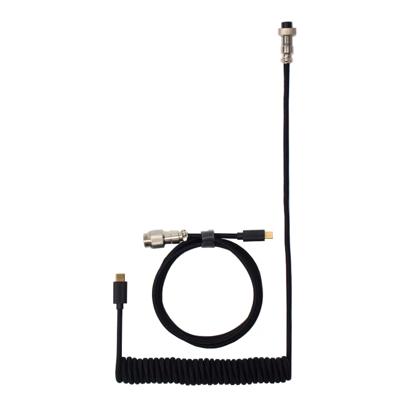 Keychron Coiled Aviator Cable - Μαύρο/Ίσιο