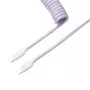 Keychron Coiled Aviator Cable - ανοιχτό μωβ/ίσιο