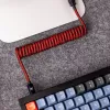 Keychron Coiled Aviator Cable - κόκκινο (USB-A σε USB-C, 2m, αποσπώμενο GX12)